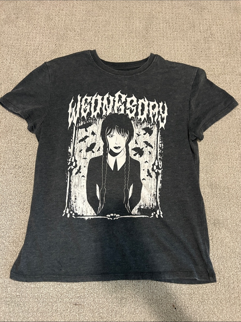 Kids' Black 'Wednesday' Graphic Tee